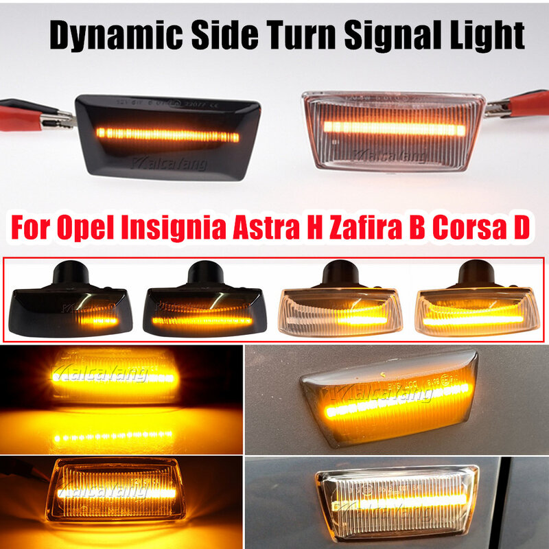 Led Dynamic Turn Signal Light Side Marker Sequential Blinker untuk Opel Astra H MK5 Lambang Zafira Corsa D MK4 Meriva Adam
