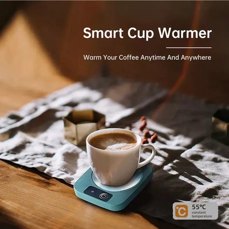 แก้วเครื่องทำความร้อนแก้วกาแฟที่อุ่นกาแฟชานมเครื่องทำความร้อน Pad หม้อเก็บความร้อน Warm Mat คงที่อุณหภูมิ Coaster 110/220V EU US ปลั๊ก