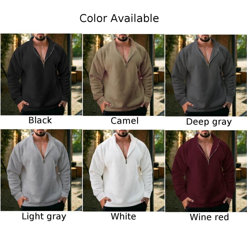 Sudadera con capucha para hombre, jersey de cuello alto Regular, Top térmico, cálido, transpirable, moda cómoda, Otoño e Invierno