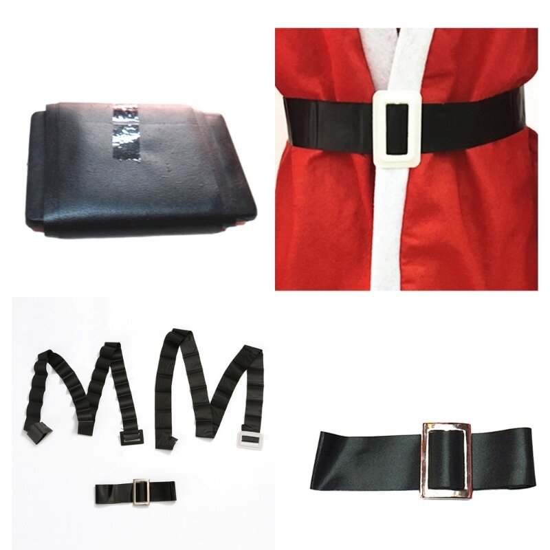 Cinturón Papá Noel plástico ajustable, respetuoso con medio cinturón cintura Papá Noel, decoración para