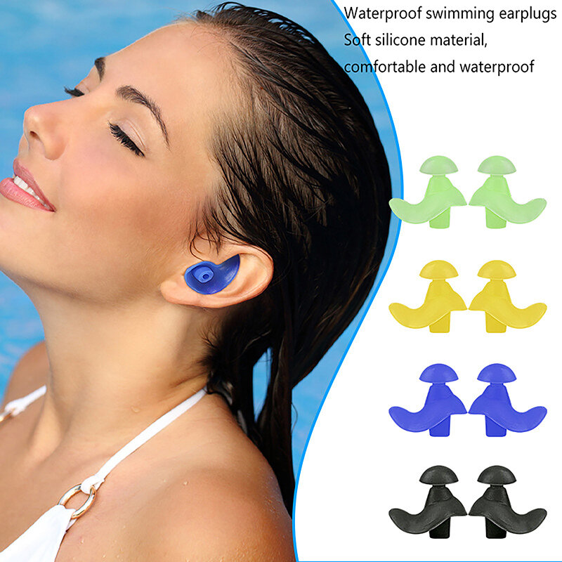 دائم سيليكون سدادات الأذن ، الكلاسيكية حساسة الملمس ، مقاوم للماء لينة سدادات الأذن ، المحمولة الأذن المقابس ، السباحة الملحقات ، 1 زوج