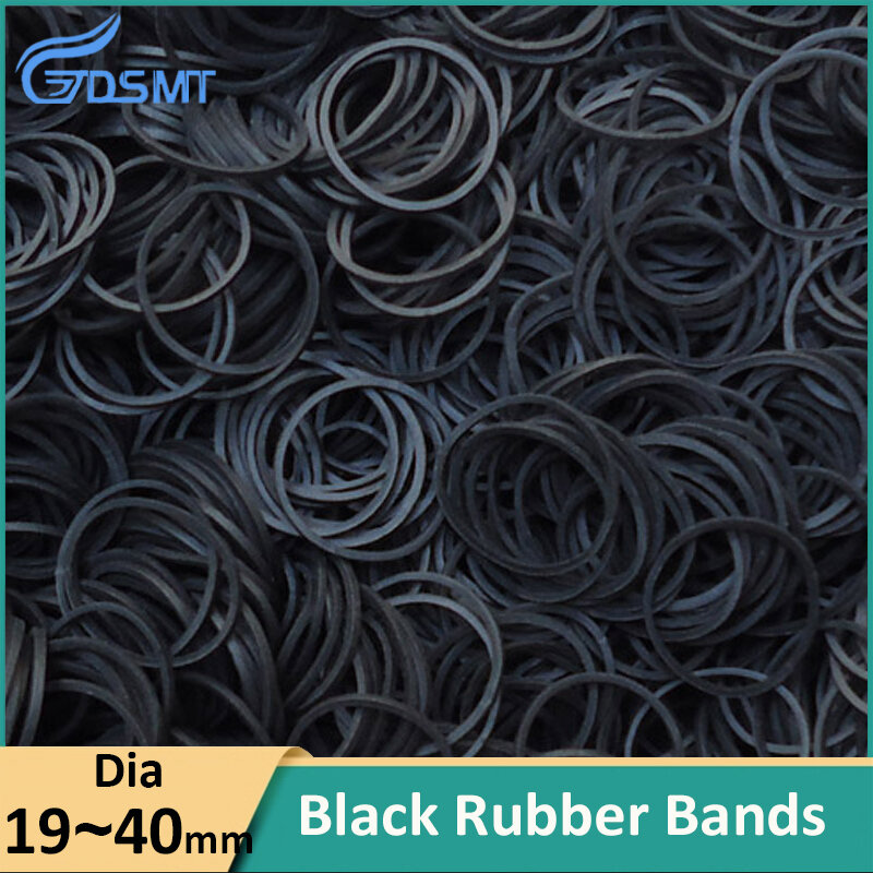 Diameter 19mm-43mm Black High Elastic Rubber Bands Supplies Stretchable O Rings