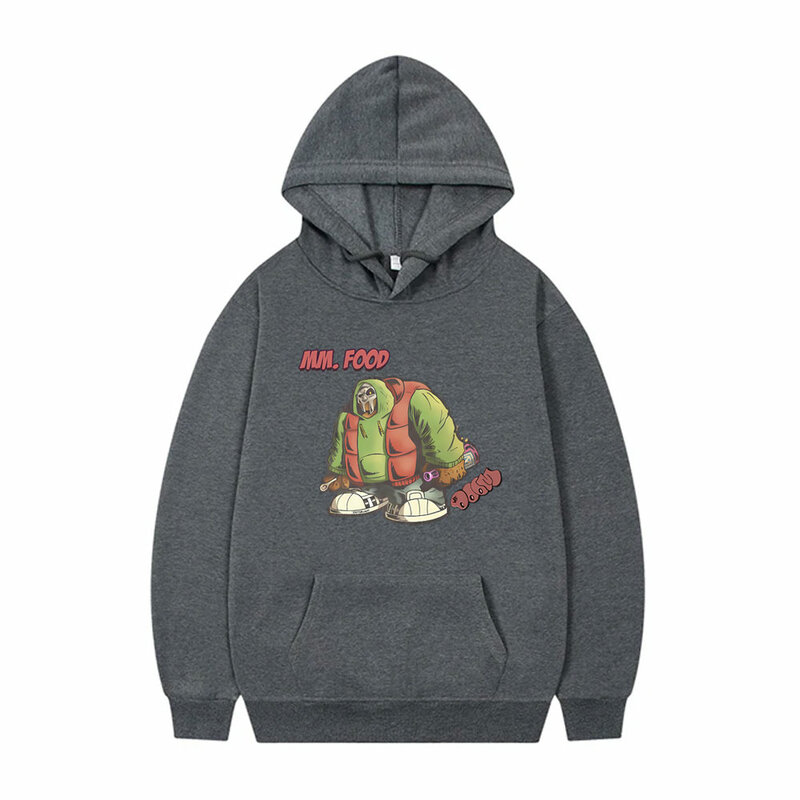 Худи Rapper Mf Doom Mm с рисунком еды и друзей, Забавный мультяшный пуловер с принтом рэпа для мужчин и женщин, повседневные худи большого размера в стиле хип-хоп