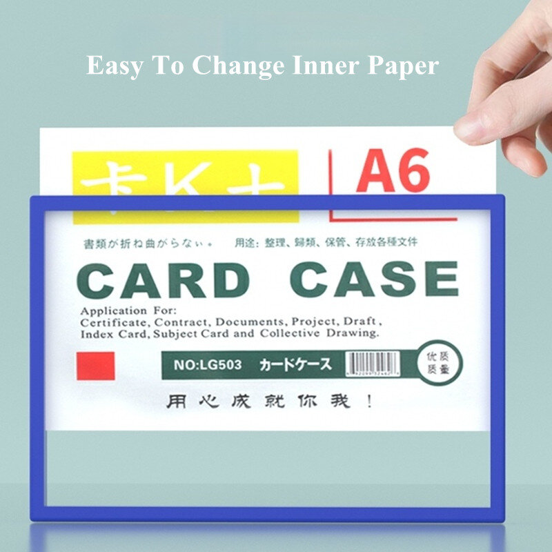 5 pezzi A6 100x150mm impermeabile autoadesivo magnetico prezzo etichetta segno titolare mensola carta Poster carta Display cornice in PVC