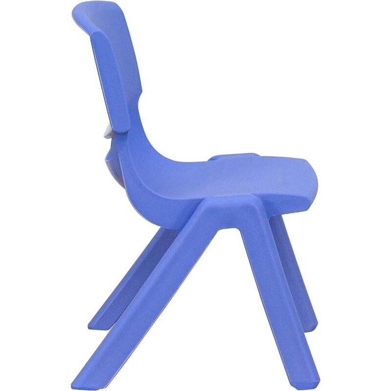 23.625 ''W X 47.25' 'L tavolo da attività rettangolare in plastica blu regolabile in altezza con 6 sedie seggiolone senza trasporto