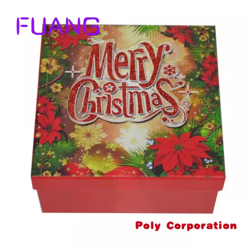 小さなビジネスのためのギフトパッキングボックス、クリスマスボックス包装、段ボール箱、カスタム