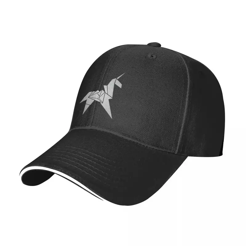 قبعة بيسبول للرجال اوريغامي يونيكورن طبق الأصل من الفضة ، قبعة حصان شهم ، قبعات للبنات
