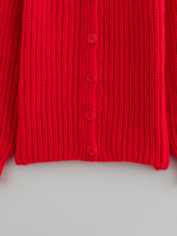 Cardigã de malha de peito único feminino, suéter gola O, casaco retrô de manga comprida, top chique, moda casual, novo, 2024