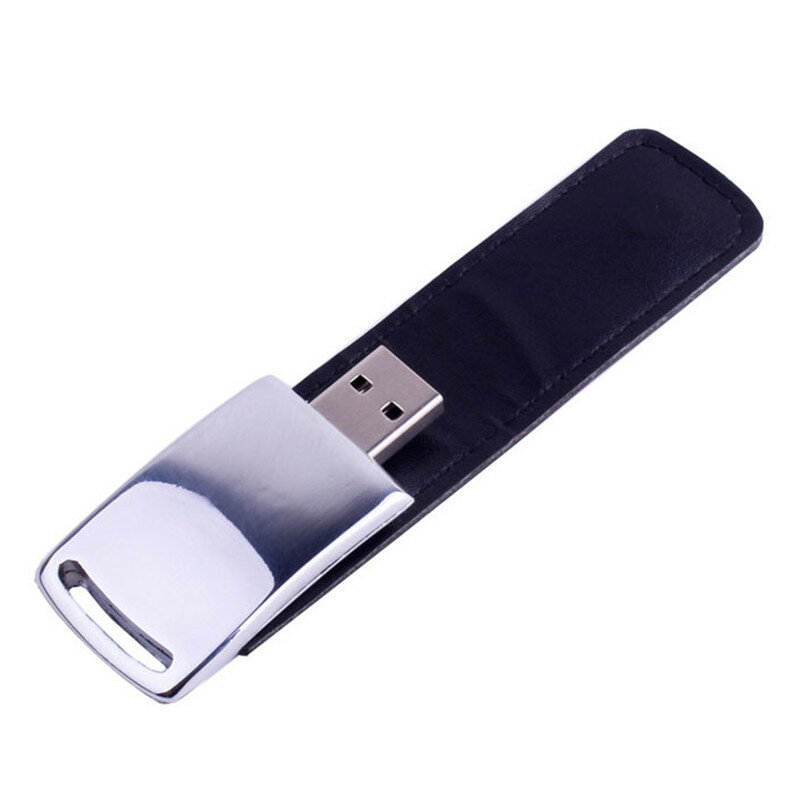 블랙 페이퍼 박스 및 가죽 USB 플래시 드라이브, 무료 로고 펜 드라이브, 웨딩 사진 메모리 스틱, U 디스크, 64GB, 32GB, 18GB, 8GB, 4GB