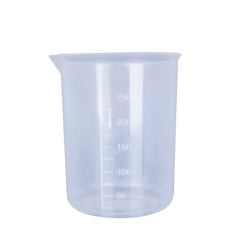 Прозрачный пластиковый мерный стакан, лабораторная емкость с пипеткой, посуда, оборудование для жидкости, 1 шт., 100/200/250/500/1000 мл