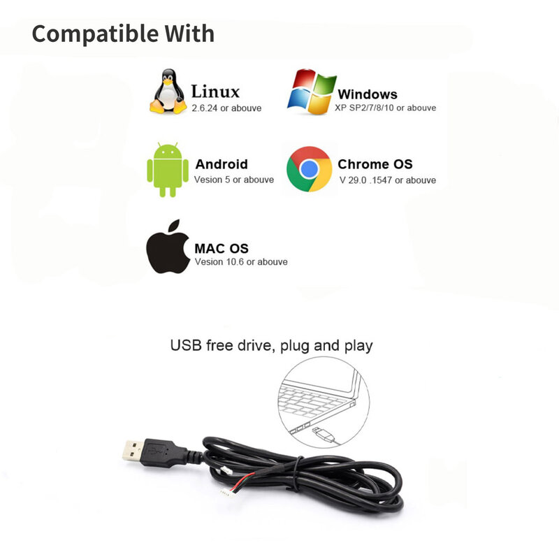 Cámara web con obturador Global, módulo de cámara monocromático VGA USB, enfoque fijo para captura en movimiento de alta velocidad, 640x360, Android Linux, 210fps