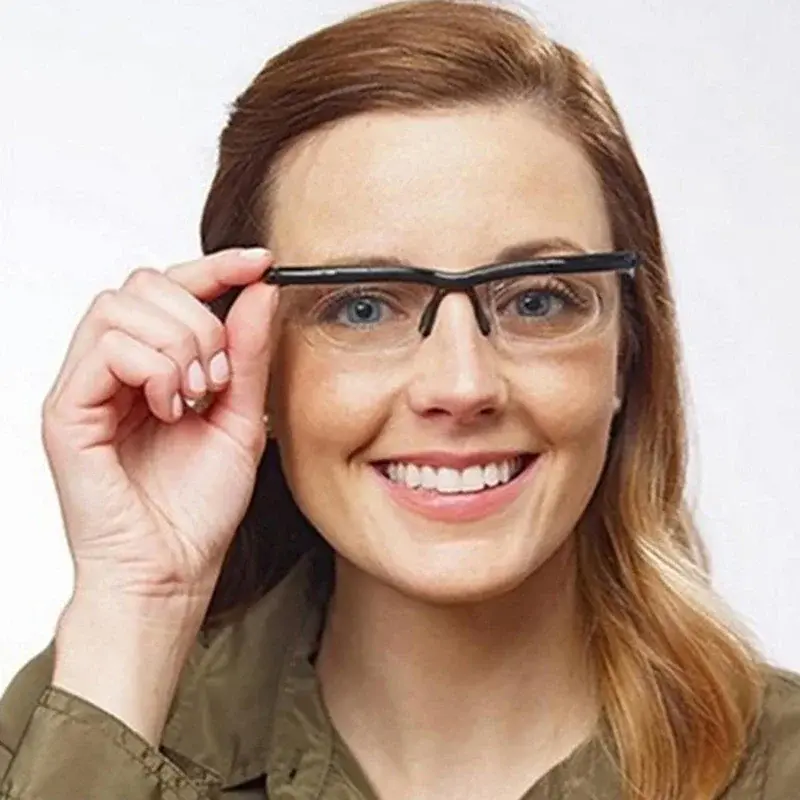 Kacamata lensa kekuatan dapat diatur, kacamata pelindung jarak fokus variabel