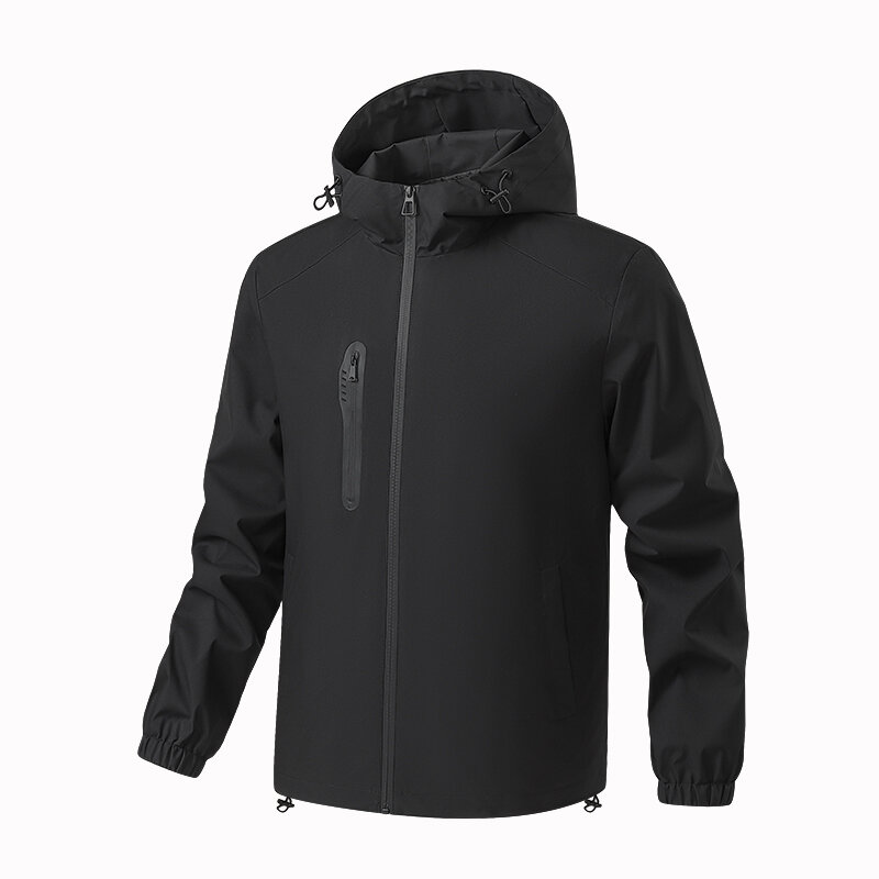 Куртка мужская водонепроницаемая с капюшоном, Спортивная дышащая парка для бега, повседневная верхняя одежда, ветровка, осень-весна