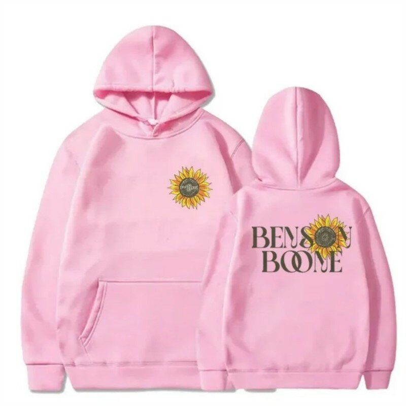 Benson Boone Sonnenblumen Hoodies Feuerwerk und Roller blades World Tour Merch für Männer/Frauen Unisex Winter Langarm Sweatshirt