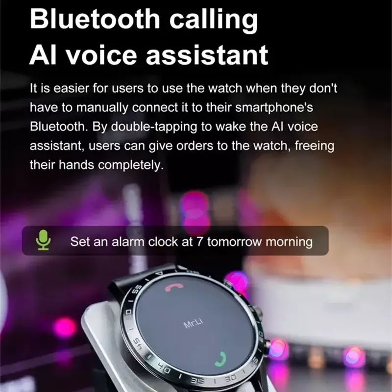 Reloj inteligente DT70 + para hombre y mujer, pulsera con NFC, Dial personalizado por voz, Bluetooth, llamadas, pantalla grande de 1,45 pulgadas, rastreador GPS, deportivo