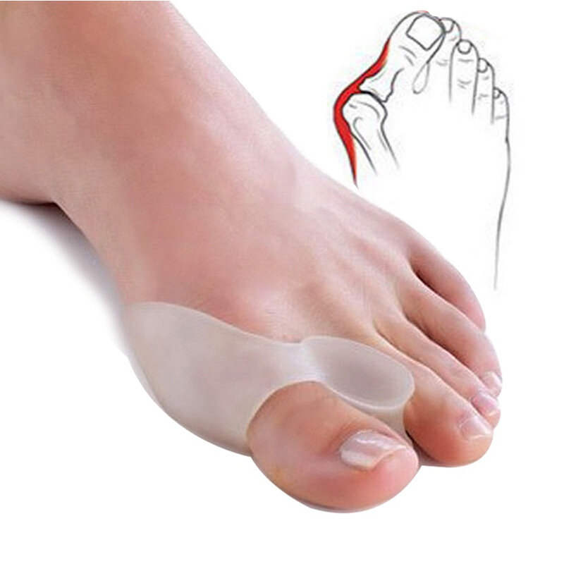 2 pezzi Gel di Silicone correttore per il pollice borsite punta del piede alluce valgo protettore separatore raddrizzatore per le dita strumento per la cura del piede