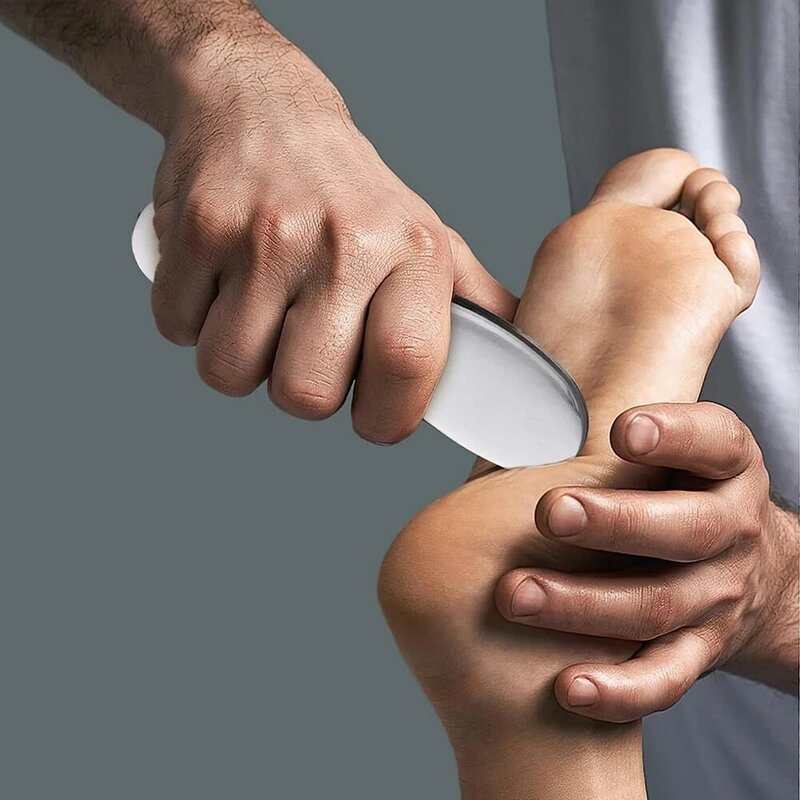 Guasha 스테인레스 스틸 마사지 도구, 부드러운 조직 긁기 마사지 도구, 등 다리 팔 목 어깨 물리 치료 재료, 1 개