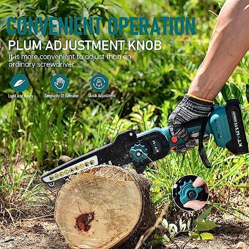 Portable Electric Chainsaw Battery Powered Mini Chain Saw Pruning Tool Set