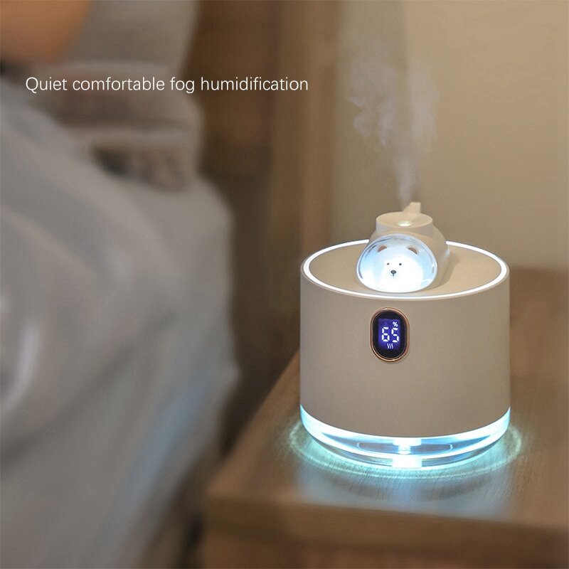 Portable Cute Cool Mist Humidifier 500Ml Water Volume USB Small Air Humidifier For Home Bedroom Office Desk Car Travel