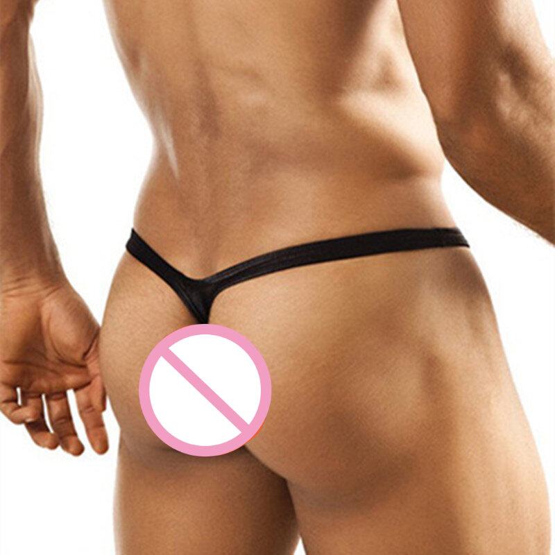 Men'S Thongs String Homme Sexy U Convex Briefs Open Hip T Back Bikini Underwear Low Waist Thong Gay Underpants Calzoncillos