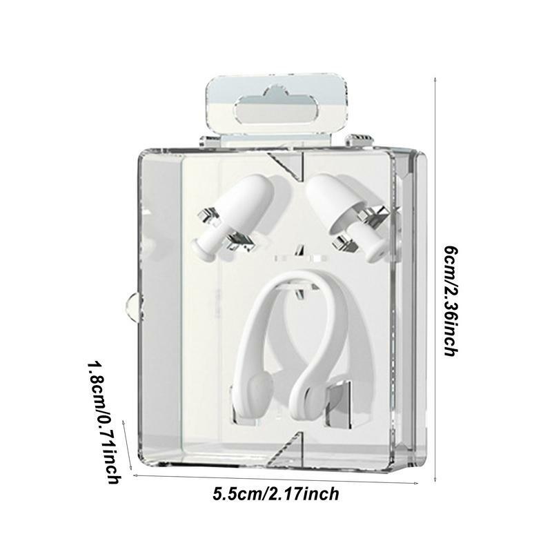 수영 귀마개 코 클립 플러그, 귀 및 코 보호대 박스 패키지, 부드럽고 재사용 가능한 업그레이드 방수 실리콘 귀마개