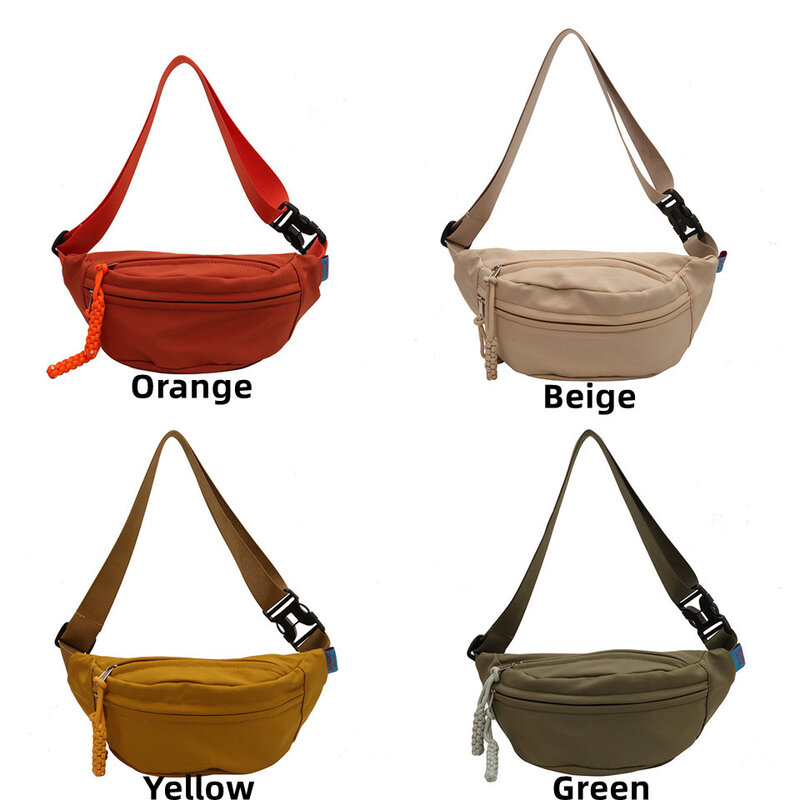 Petit sac de taille coloré pour femme, sac à main de voyage, sac de téléphone, sac de randonnée, sac de taille extérieur, sac à main Oxford solide, mode féminine