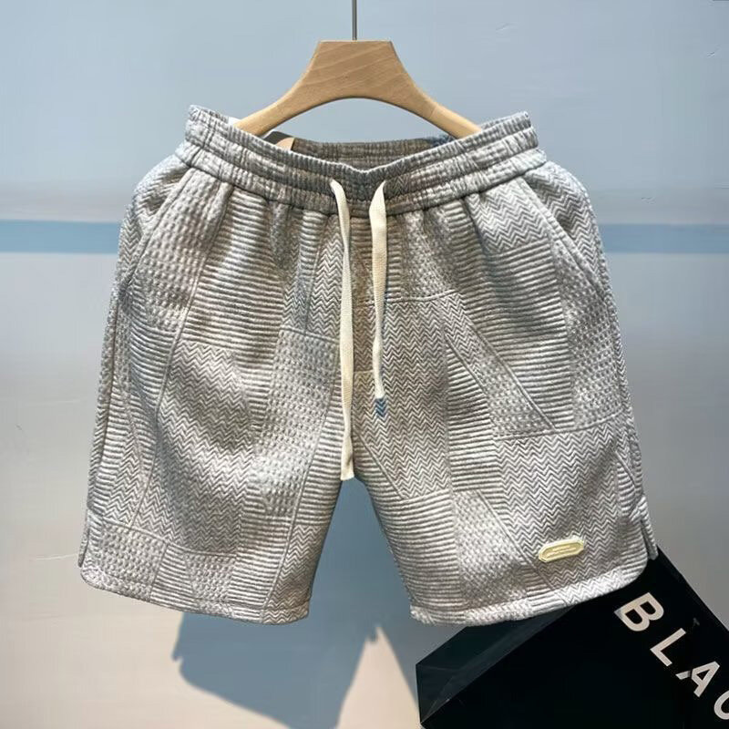 Pantalones cortos de algodón para hombre, Shorts informales con múltiples bolsillos, holgados en la cintura, para playa, 2023