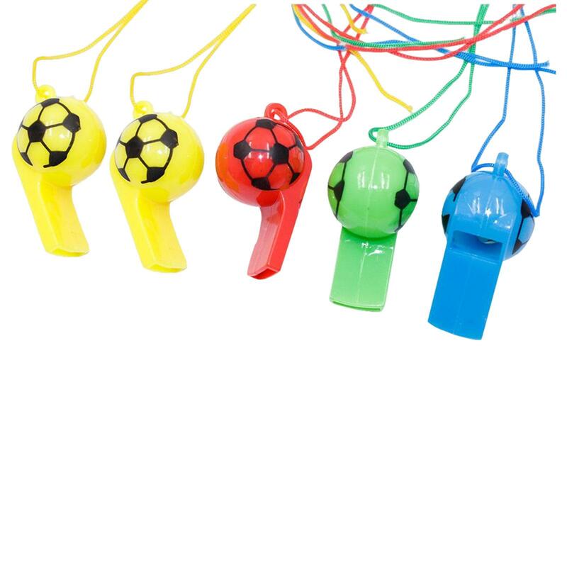 2x 5 Crisp Clay Whistle Training Gear Soccer Ball with Lanyard Referee Trainer Kids Basketball Whistle for Coaching
