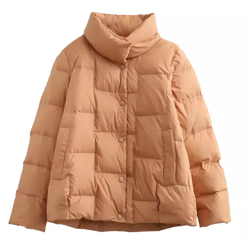 Winter Women Loose 90% White Duck Down Short Jackets Casual Fashion Single Breasted Warm Ultra Light Down Coat Outwear 2023 new