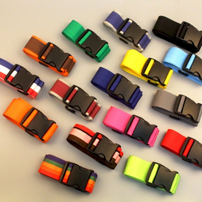 Cinghie per bagagli regolabili in Nylon per impieghi gravosi per cinghie per bagagli da viaggio sicure e convenienti colori arcobaleno da viaggio