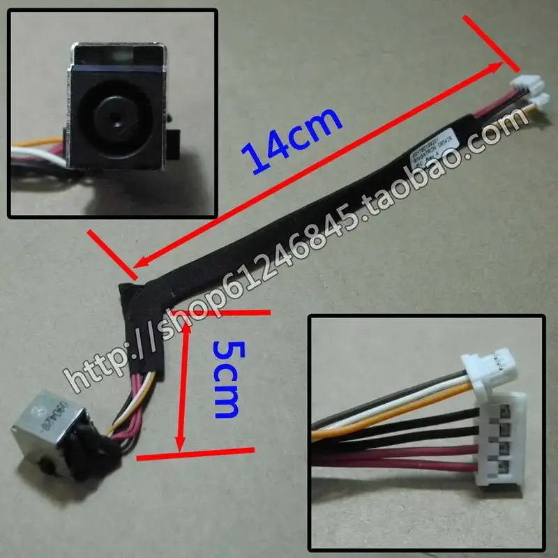 Conector de alimentación de CC con cable para HP HSTNN-161C-4, portátil, Cable flexible de DC-IN