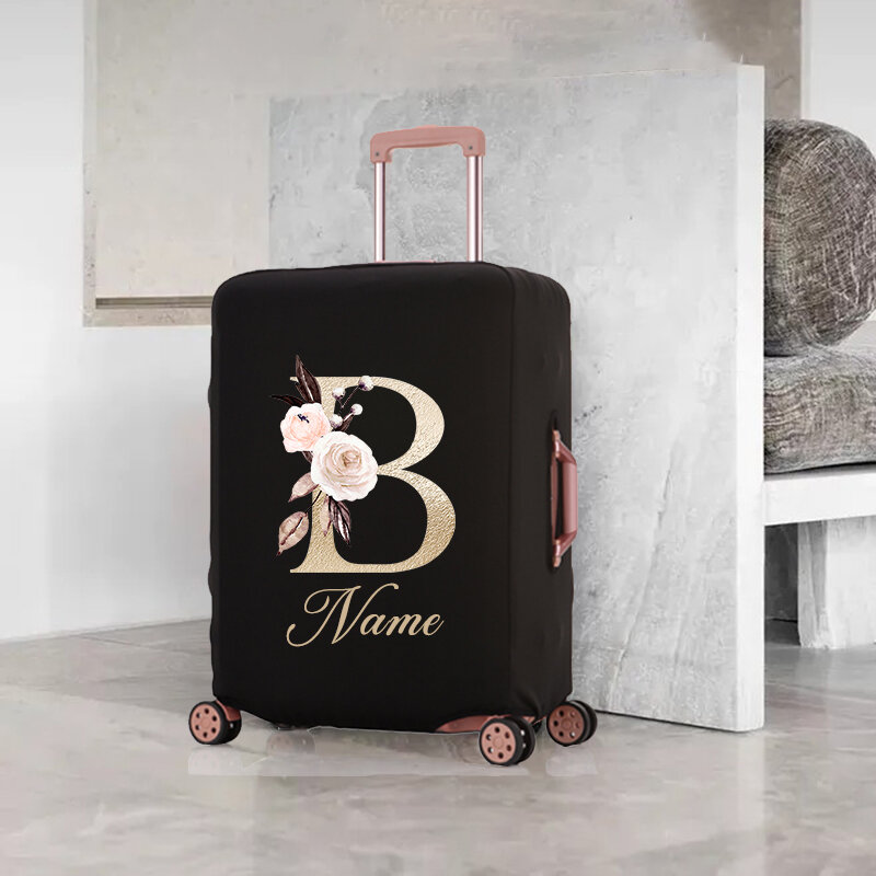 Kunden spezifischer Name Gepäck abdeckung für 18-32 Zoll Mode koffer dickere elastische Staubbeutel Reise zubehör Gepäcks chutz hülle
