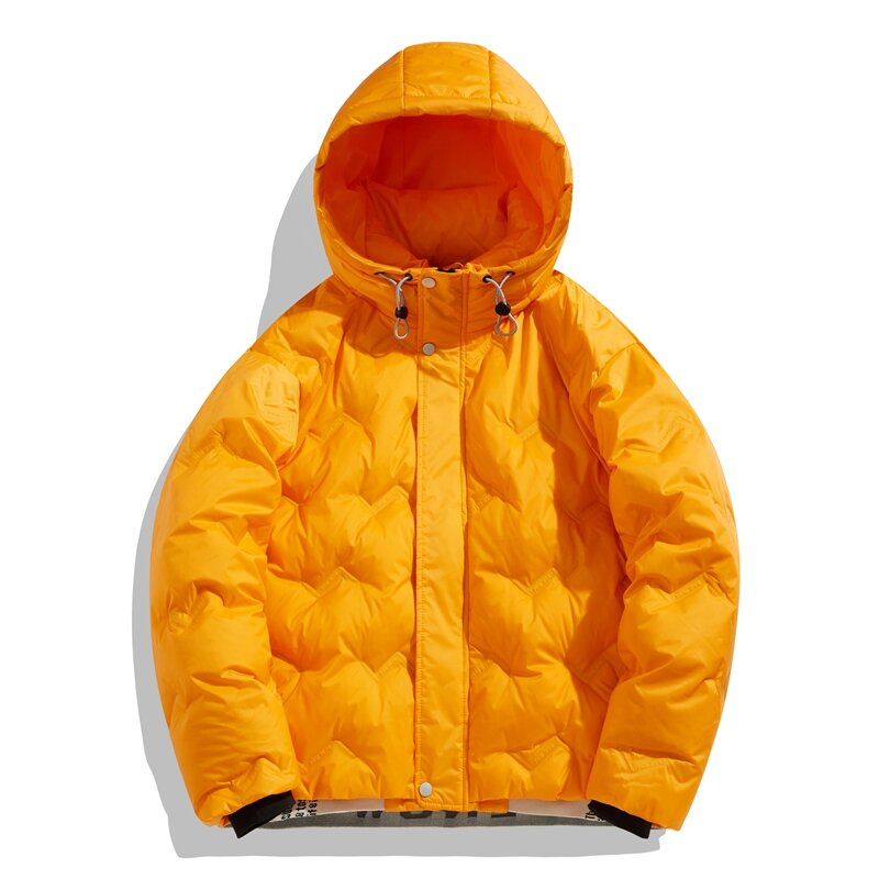 Chaqueta de plumón de pato con capucha para hombre, abrigo cálido de alta calidad, ropa informal, color gris, invierno, 2022