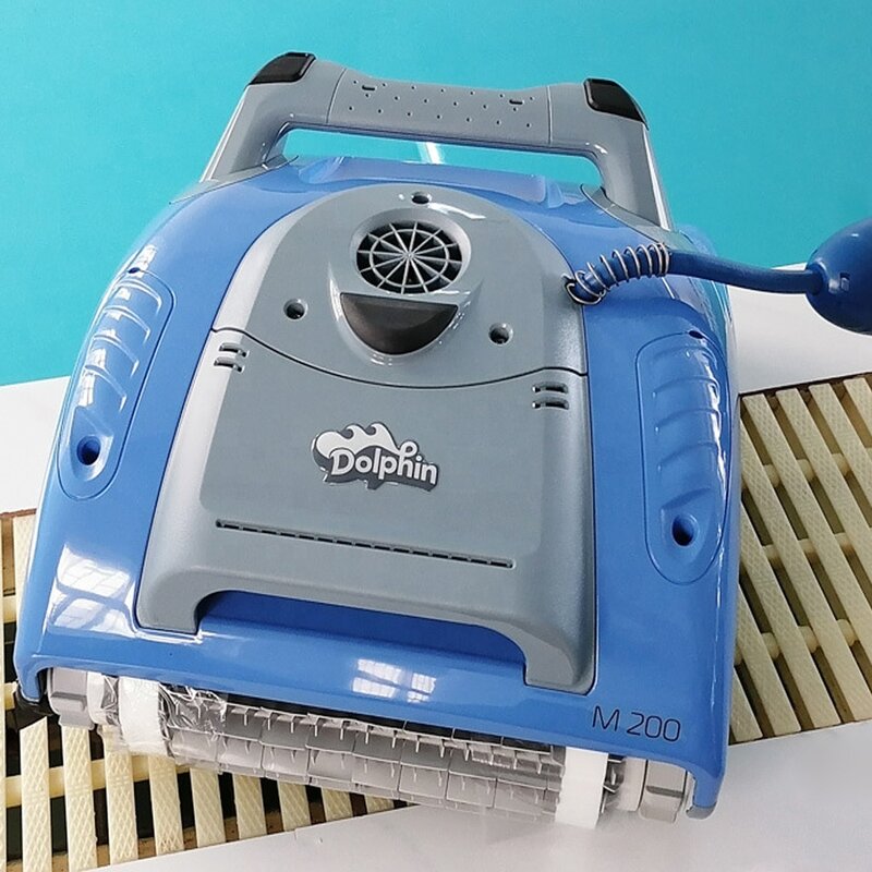 Dolphin-Robotic Pool Cleaner com poder, escova dupla esfregando, filtro múltiplo de limpeza do filtro