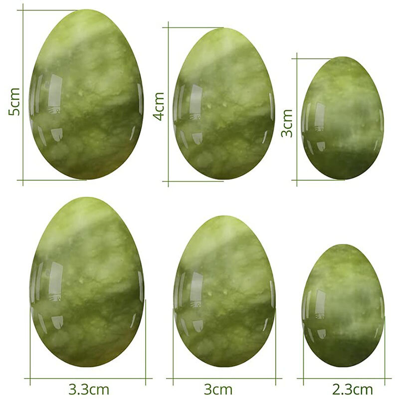 Natürliche Jade gebohrte Eier Yoni Ei Massage Ball Set Kristall Heilung Übung Eier für Kegel Übung Zug Becken muskeln
