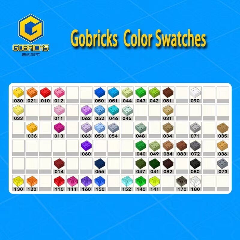 Gobricks-Placa de bloques de construcción MOC para niños, juguete técnico Compatible con 3623, 10 piezas, 1x3
