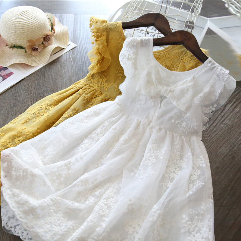 女の子レース新しい花子供ドレスのための子供服女の子ドレスカジュアルウェア3 8Y vestido infantil