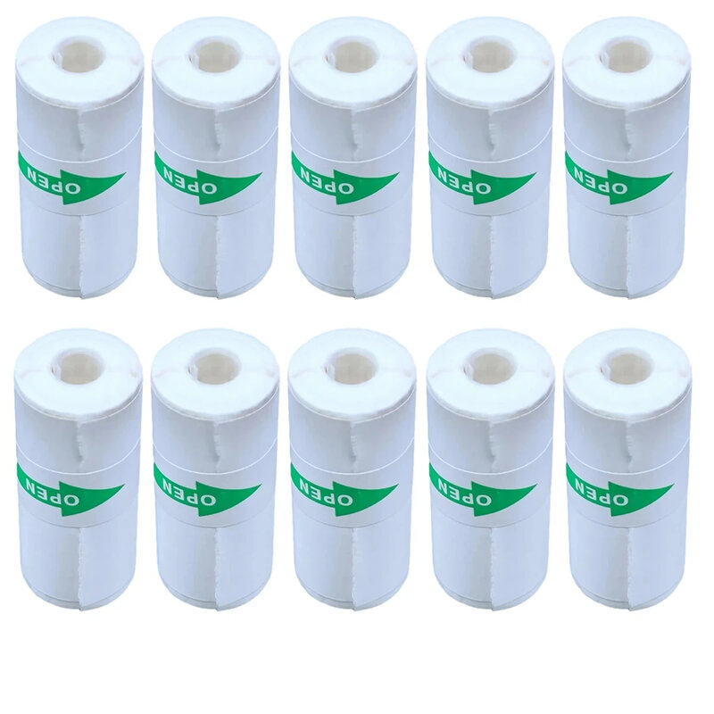Rouleaux de papier imprimables pour mini imprimante, étiquette thermique, papier blanc, sensible à la chaleur, 57x25mm, 10 rouleaux