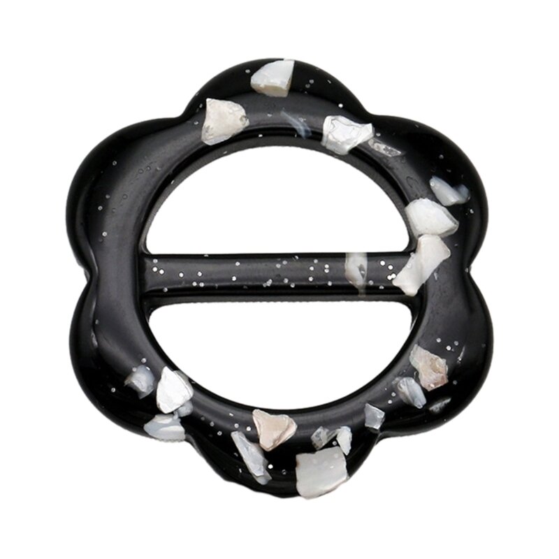 634C Resin Belt Buckle Suitable for Most Belt Sizes Silk Scarf Buckle with Glitter