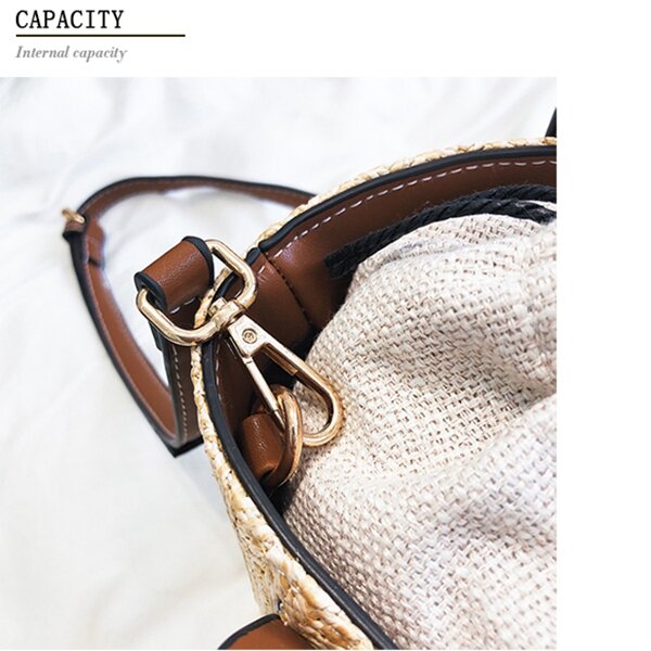 Винтажная дамская сумочка ручной работы, соломенный вязаный большой мессенджер в стиле ретро, бумажная летняя сумка