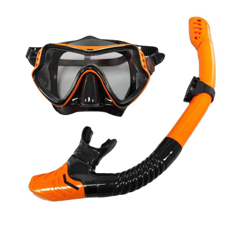 Kacamata renang antiair UV dewasa Snorkel, perlengkapan masker selam Scuba silikon profesional, kacamata renang tahan air UV untuk pria wanita