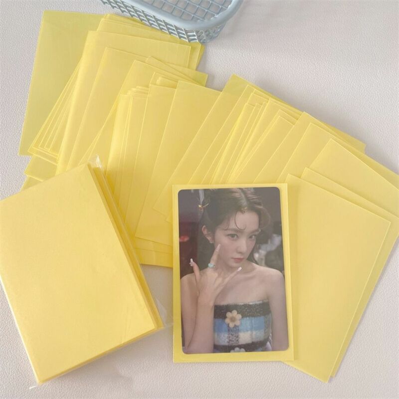 10pcs/set Two-layer Idol Photo Protective Cover durable Macaron Color DIY Photo Cards Bag Pure Color Photo Card Film Home