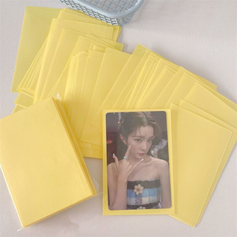 Cubierta protectora de fotos de Idol de dos capas, bolsa de tarjetas de fotos de bricolaje de Color Macaron duradero, película para el hogar, 10 piezas por juego