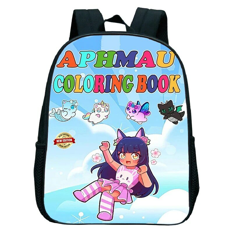 Mochila Aphmau Print para crianças pré-escolares, mochila escolar leve, mochilas dos desenhos animados para jardim de infância, meninos e meninas, alta qualidade