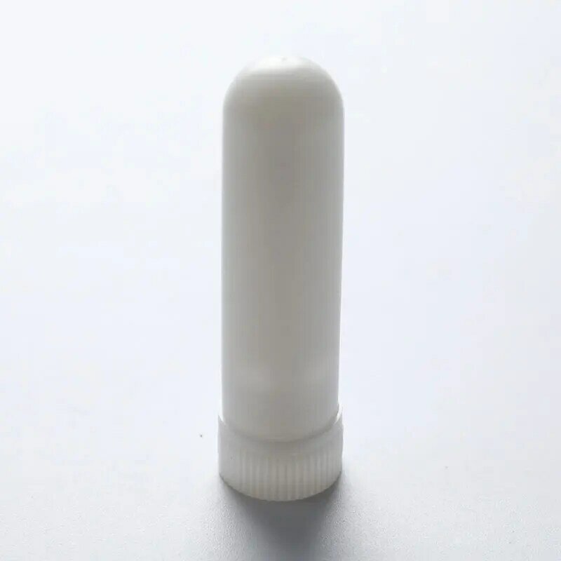 10 stücke leere Nasen inhalator Stick wieder verwendbare DIY ätherische Öl Aroma therapie Diffusor Zubehör weiße Kunststoff Nase verwenden Rohr leer