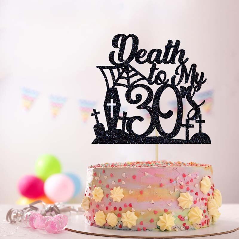Morte à decoração do bolo My Twenties, tema inglês antigo, 30th Birthday Party Decoration