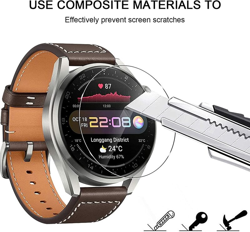 กระจกนิรภัยสำหรับ Huawei นาฬิกา3 Pro 48มม.46มม.Smartwatch อุปกรณ์เสริม HD ป้องกันฟิล์ม Huawei Watch 3 protector