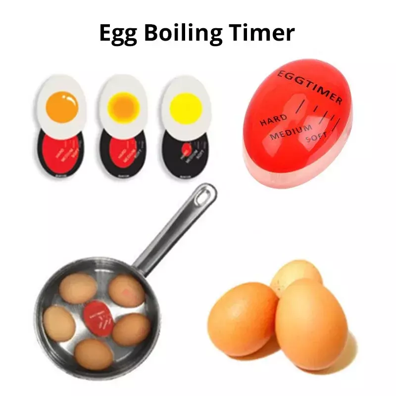 Eggtimer 크리에이티브 조리 계란 타이머 주방 도구, 음식 경고 액세서리, 사탕 요리 알람 장식 가제트, 빨간 타이머 도구