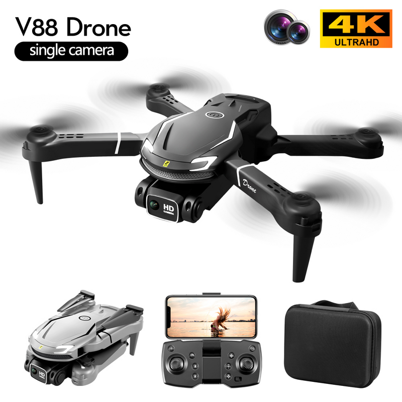 Dron V88 Original, 4K, 2024g, HD, fotografía aérea, cámara única, Quadcopter MV, fabricación de parada de emergencia, inteligente, 2,4
