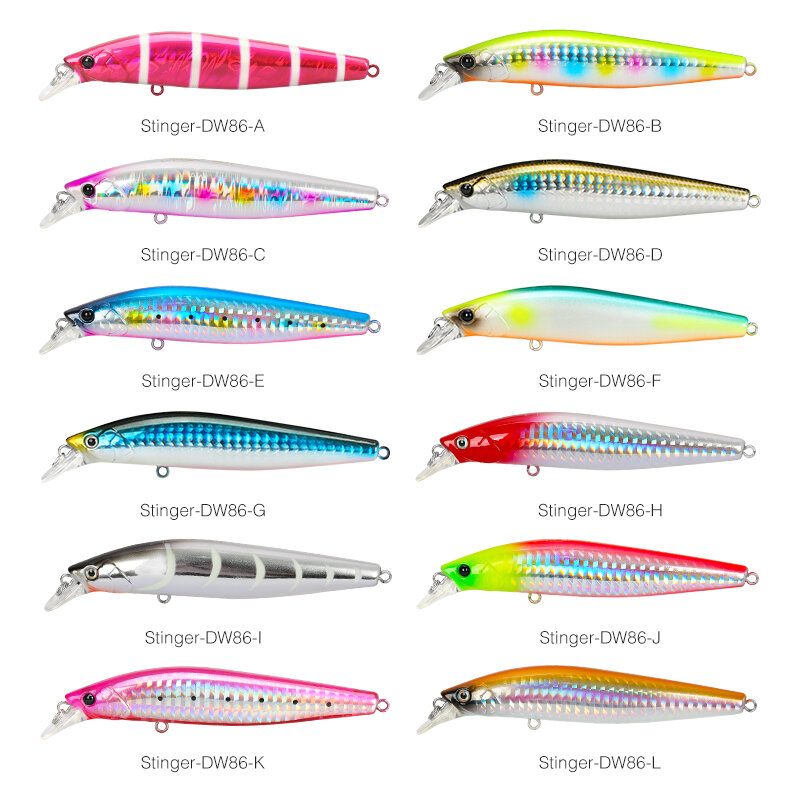 TSURINOYA 98SP Menangguhkan Ikan Kecil Umpan Pancing Stinger 98Mm 14.5G Ultra Panjang Casting Air Asin Umpan Keras Buatan Pike